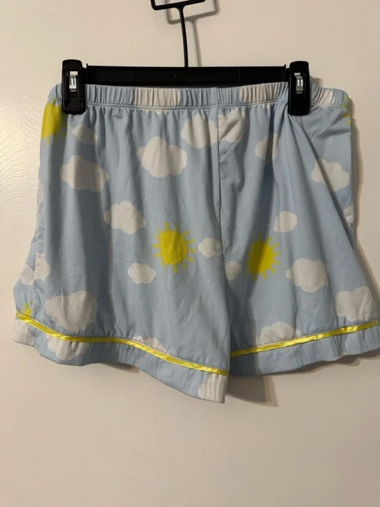 kate spade Light Blue Cloud & Yellow Sun Short Sleeve Pajama Top - Picture 2 of 2